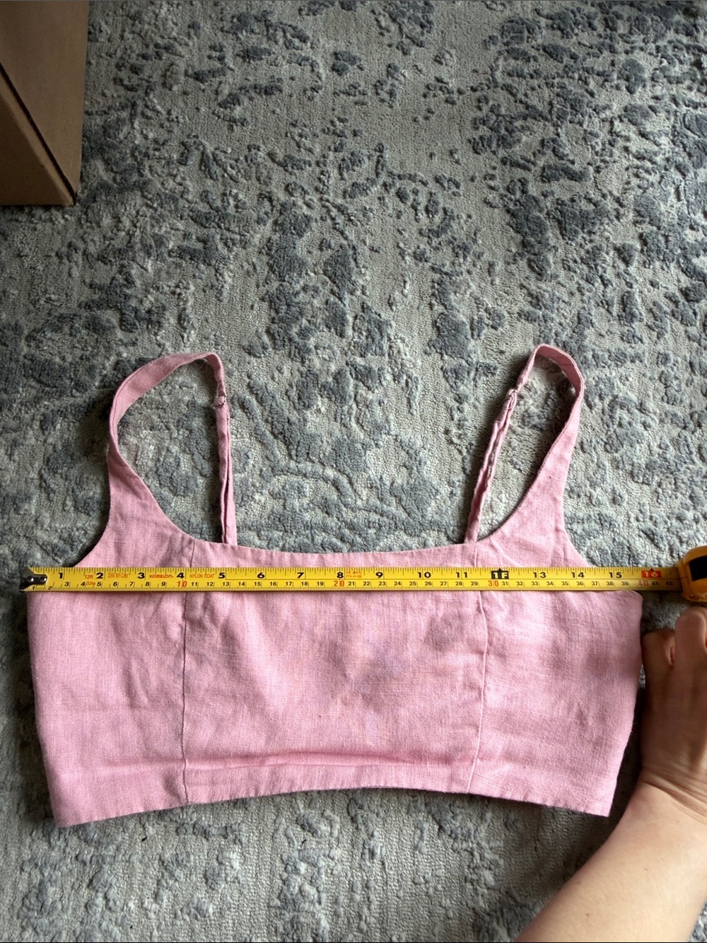 Reformation Sz 4 France Linen Two Piece Pink Mini Skort and Crop Top set - Picture 15 of 16